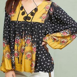 Anthropologie Farm Rio Peasant Top